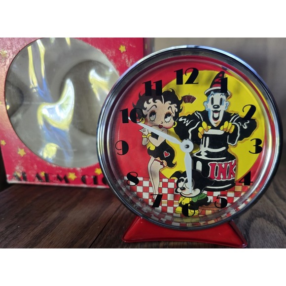 Vintage 'Old Fashioned' Red Betty Boop Alarm Clock 1983 WORKS - Picture 11 of 13